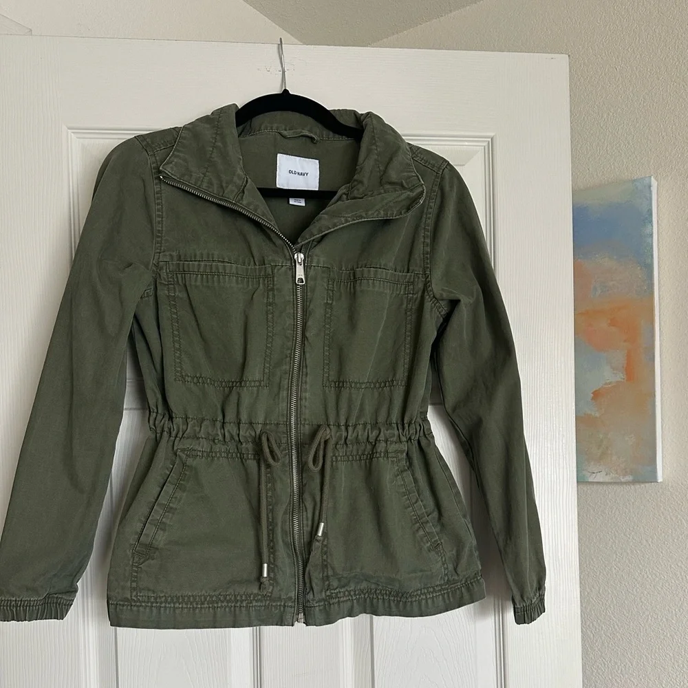 Army Green Shacket - Picture 1 of 4